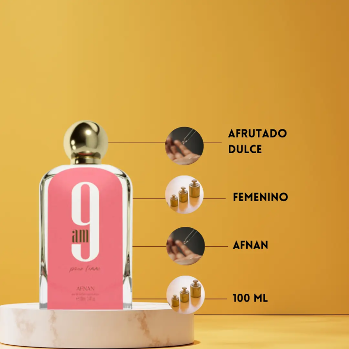 9AM Pour Femme Rosa - EDP - Afnan - Mujer - 100ml