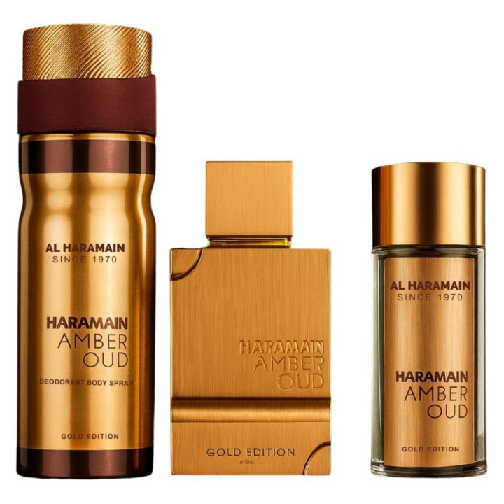 GIFT SET AMBER OUD GOLD EDITION EDP - Al Haramain - Unisex - 75ml