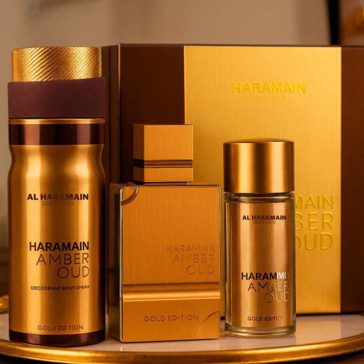 GIFT SET AMBER OUD GOLD EDITION EDP - Al Haramain - Unisex - 75ml